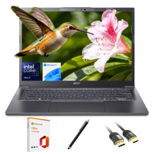 Acer Aspire 14" FHD Touchscreen Laptop, Intel Core Ultra 5 226V, Intel ARC 130V,16GB DDR5 RAM, 2TB SSD, AI Copilot+ Business Laptop PC, Win 11  Pro, Wi-Fi 6E, w/HDMI Cable/Pen,with Lifetime Office
