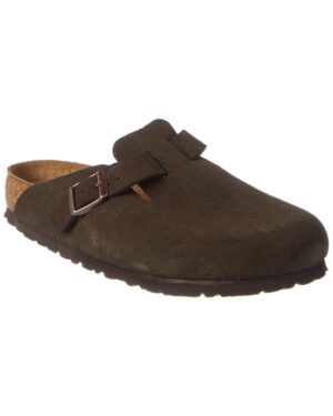 Birkenstock Boston Soft Footbed Suede Leather Clog