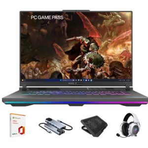 ASUS ROG Strix G16 Gaming Laptop, 16” FHD+ 165Hz/3ms, GeForce RTX 5070Ti 12GB GDDR7, AMD Ryzen 9 8940HX, 16GB DDR5-5600, 2TB PCIe Gen 4 SSD, Wi-Fi 6E, Win11Pro,RGB Backlit KB,w/Lifetime Office