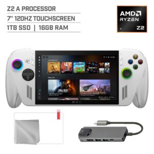 ASUS ROG Xbox Ally 1TB SSD AMD Ryzen Z2 A CPU Gaming Handheld 7-inch Touchscreen 120Hz, Mytrix Hub, Screen Protector, 3 Accessories: 4 in 1 Bundle