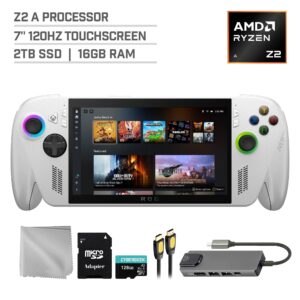 ASUS ROG Xbox Ally 2TB SSD AMD Ryzen Z2 A CPU Gaming Handheld 7-inch Touchscreen 120Hz, Mytrix Hub, 128GB MicroSD Card, 4 Accessories: 5 in 1 Bundle