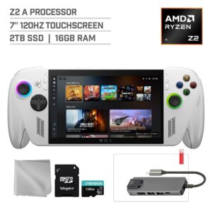 ASUS ROG Xbox Ally 2TB SSD AMD Ryzen Z2 A CPU Gaming Handheld 7-inch Touchscreen 120Hz, Mytrix Hub, 128GB MicroSD Card, 4 Accessories: 5 in 1 Bundle