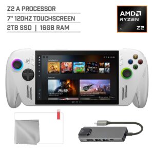 ASUS ROG Xbox Ally 2TB SSD AMD Ryzen Z2 A CPU Gaming Handheld 7-inch Touchscreen 120Hz, Mytrix Hub, Screen Protector, 3 Accessories: 4 in 1 Bundle