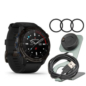 Garmin Descent Mk3i Watch-Style 51mm Dive Computer (Carbon Gray, Black Band) Bundle