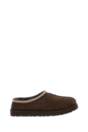 Brown Tasman II Braided Suede Slip-On Clogs