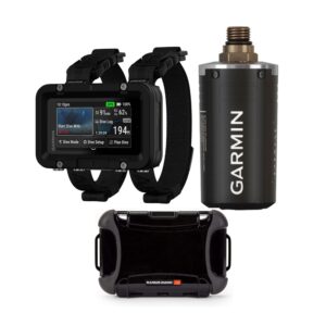 Garmin Descent X50i Premium Dive Computer (200m) with Descent T2 Transceiver and Hard Case Bundle