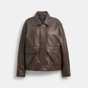 Coach Outlet Leather Pilot Jacket
