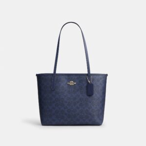 Coach Outlet Medium City Tote Bag In Signature Canvas
