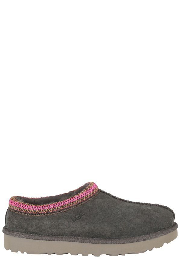 Dense Smoke W Tasman II Collar-Uggbraid Suede Mules