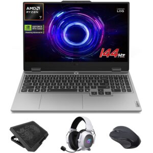 Lenovo LOQ RTX 5060 Gaming Laptop, 15.6" FHD 144Hz NVIDIA G-Sync Display, AMD Ryzen 7 250, NVIDIA GeForce RTX 5060, 16GB DDR5 RAM, 1TB SSD, 5MP Privacy Camera, Ethernet (RJ45), Backlit KB, Win 11 Home