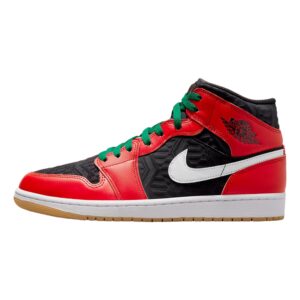 Men's Nike Air Jordan 1 Mid SE Black/Fire Red-White-Malachite DQ8417-006