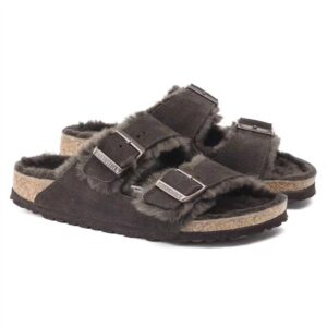 Men's Arizona Shearling Sandal In Mocha