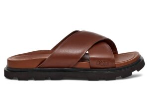 Men's Capitola Cross Slide Sandals In Cognac