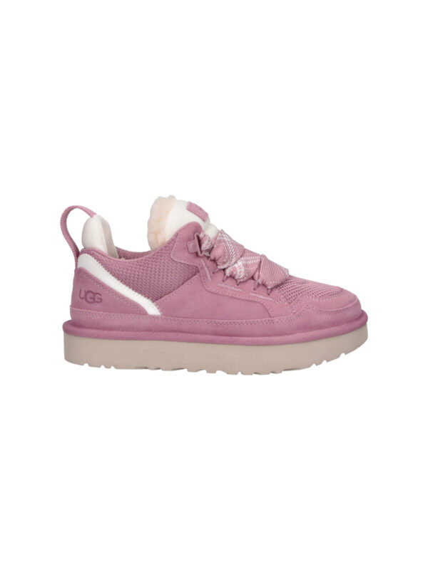 Pink Lowmel Plush Wool Lined Suede Sneakers