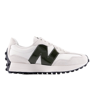 New Balance Women's 327 Shoes - White / Dark Green