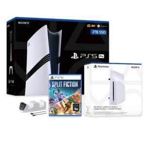 PlayStation 5 Pro 2TB SSD Console with Disc Drive, Wireless Controller and Charger, Split Fiction - CFI-7019 PS5 Pro