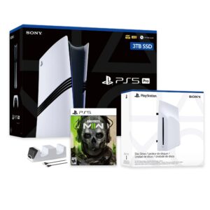 PlayStation 5 Pro 3TB SSD Console with Disc Drive, Wireless Controller and Charger, Call of Duty Modern Warfare II - CFI-7019 PS5 Pro