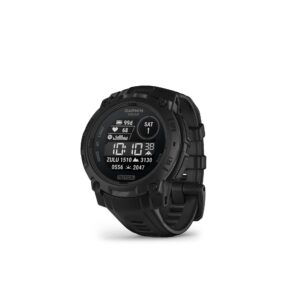 Garmin Instinct 3 45mm Solar Tactical Smartwatch with Built-in Flashlight (Black with Black Band)