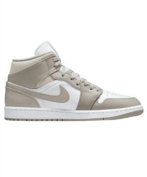 Men'S Air Jordan 1 Mid Sneaker in College Grey/White Light Bone