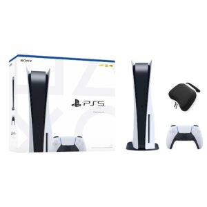 PlayStation 5 Disc Edition and Mytrix Controller Case - White, PS5 825GB Gaming Console