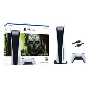 PlayStation 5 Disc Edition Call of Duty Modern Warfare II Bundle and Mytrix 8K HDMI Ultra High Speed Cable - White, PS5 825GB Gaming Console