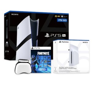 PlayStation 5 Pro 3TB SSD Console with Disc Drive, Wireless Controller and Case, Fortnite Cobalt Star - CFI-7019 PS5 Pro