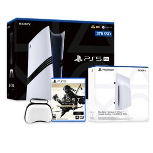 PlayStation 5 Pro 3TB SSD Console with Disc Drive, Wireless Controller and Case, Ghost of Tsushima - CFI-7019 PS5 Pro