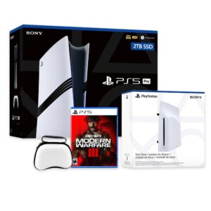 PlayStation 5 Pro 2TB SSD Console with Disc Drive, Wireless Controller and Case, Call of Duty Modern Warfare III - CFI-7019 PS5 Pro