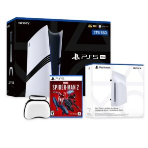PlayStation 5 Pro 3TB SSD Console with Disc Drive, Wireless Controller and Case, Spider-Man 2 - CFI-7019 PS5 Pro