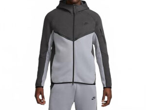 Tech Fleece Full Zip Windrunner Jacket In Grey/black