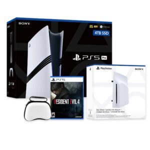PlayStation 5 Pro 4TB SSD Console with Disc Drive, Wireless Controller and Case, Resident Evil 4 - CFI-7019 PS5 Pro