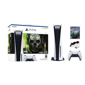PlayStation 5 Disc Edition Call of Duty Modern Warfare II Bundle with God of War and Mytrix Controller Charger
