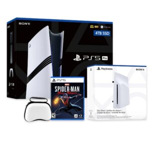 PlayStation 5 Pro 4TB SSD Console with Disc Drive, Wireless Controller and Case, Spider-Man: Miles Morales - CFI-7019 PS5 Pro