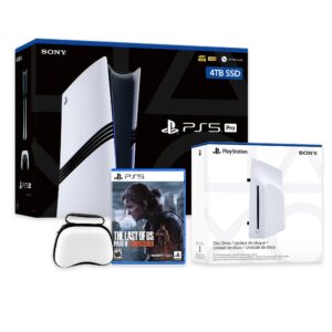 PlayStation 5 Pro 4TB SSD Console with Disc Drive, Wireless Controller and Case, The Last of Us Part II Remastered - CFI-7019 PS5 Pro