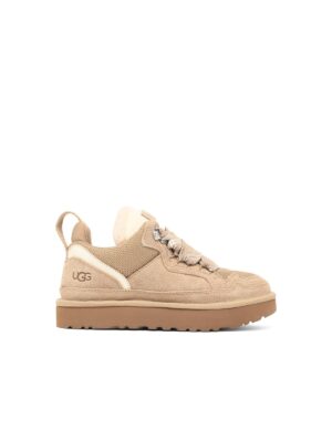 Sand Lowmel Suede Fabric Sneakers
