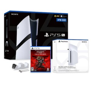 PlayStation 5 Pro 4TB SSD Console with Disc Drive, Wireless Controller and Charger, Assassin’s Creed Shadows - CFI-7019 PS5 Pro