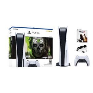 PlayStation 5 Disc Edition Call of Duty Modern Warfare II Bundle with Dying Light 2 and Mytrix Controller Charger