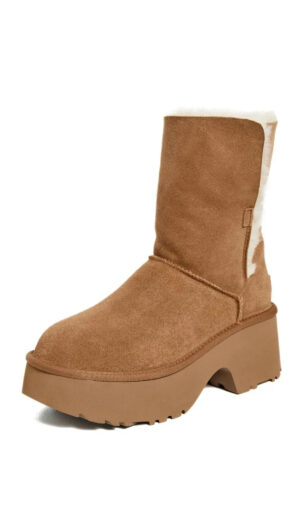 UGG Esmee 1171533-CHE Boots Womens Chestnut Suede Platform Mid-Calf ZOGG3642