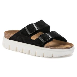 Women's Arizona Chunky Suede Leather Sandal - Narrow In Black