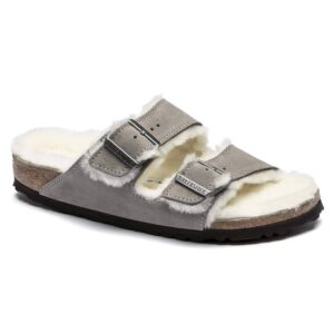 Women's Arizona Shearling Sandal In Stone Coin