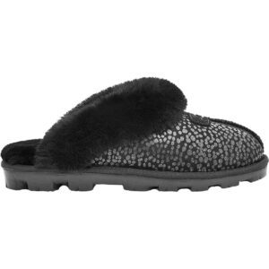 Women's Coquette Sparkle Spot Slip-On Slippers In Black