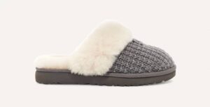Women's Cozy Sheepskin Slipper In Charcoal