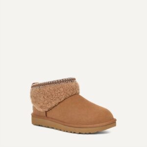 Women's Ultra Mini Maxi Curly Boot In Chestnut