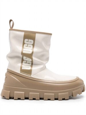 Women's Classic Brellah Mini Boots In White/tan