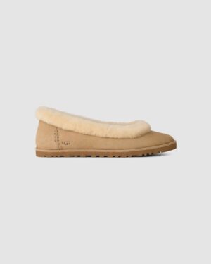 Women's Zora Suede Ballet Flat In Sand