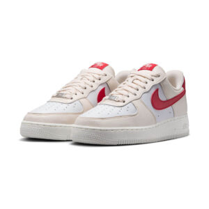 WOMENS NIKE AIR FORCE 1 07 NEXT NATURE-PALE IVORY/UNIVERSITY RED-DC9486-109