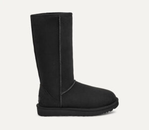 Women's Classic Tall Sheepskin Boots In Black