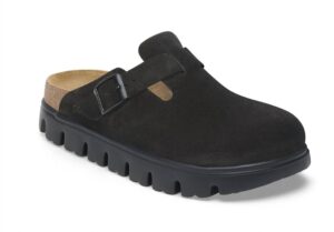 Women's Papillio Boston Chunky Suede Clogs In Black