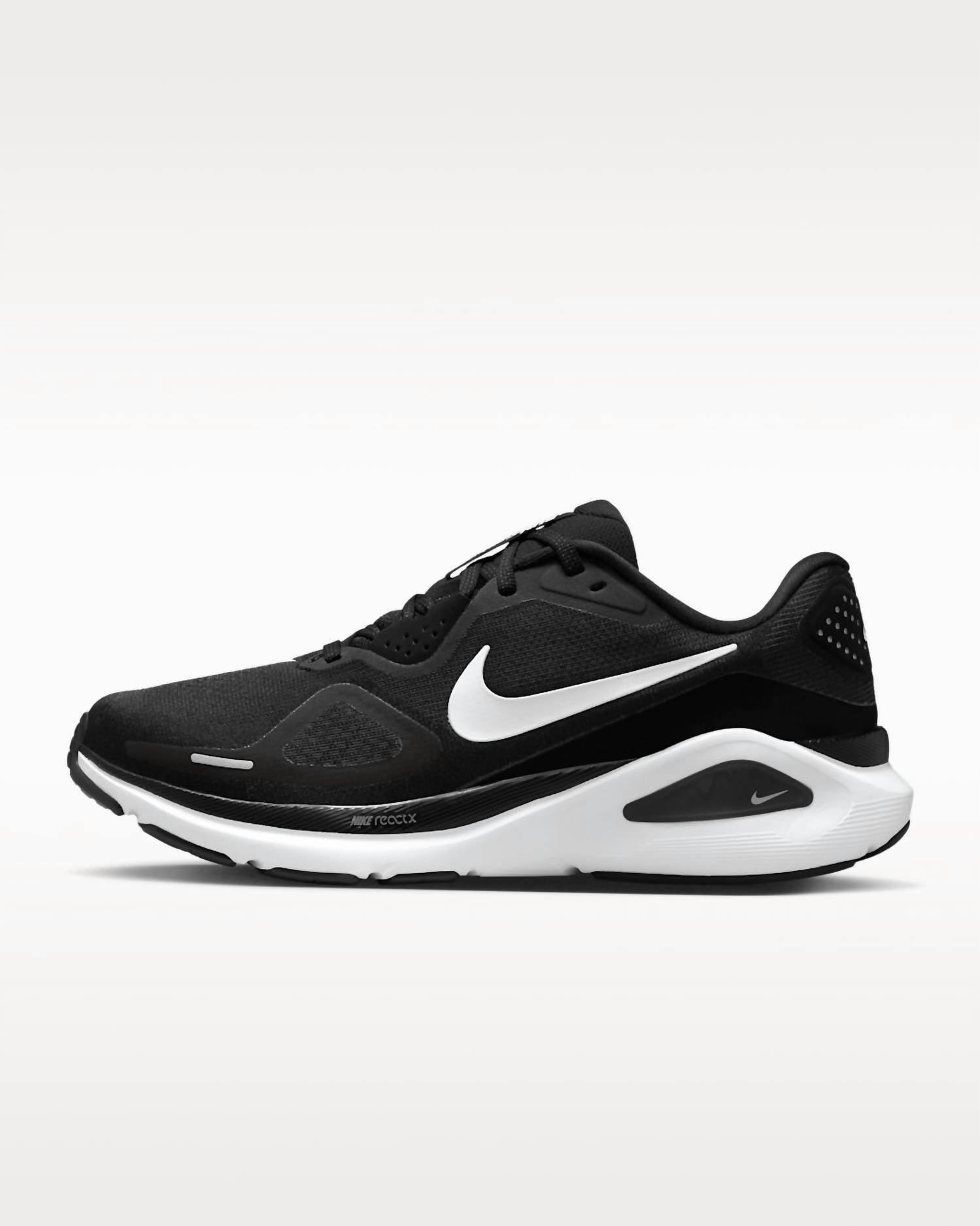 Women's Structure 26 Road Running Shoes In Black/cool, Grey/metallic, Silver/white
