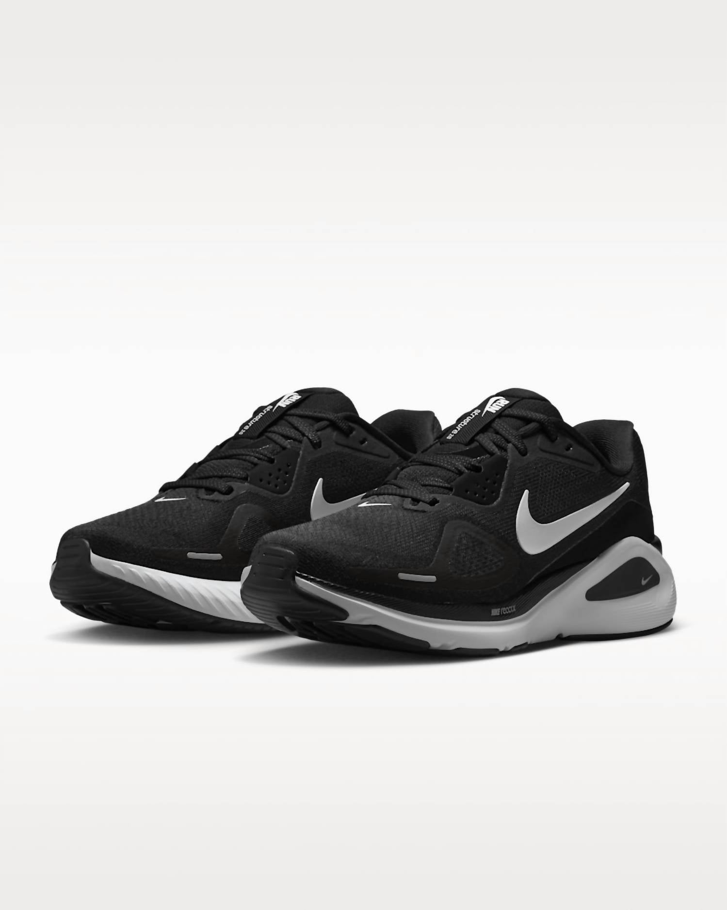 Women's Structure 26 Road Running Shoes In Black/cool, Grey/metallic, Silver/white - Image 4